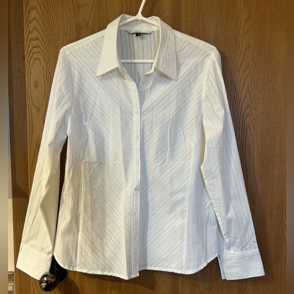 Fred David Ivory Striped Shirt